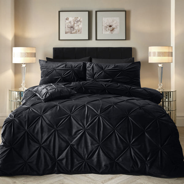 Velvet Pintuck Schwarz