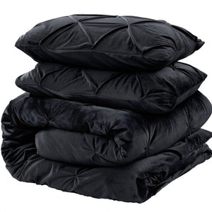 Velvet Pintuck Schwarz