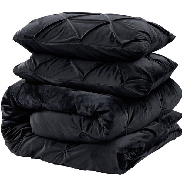 Velvet Pintuck Schwarz