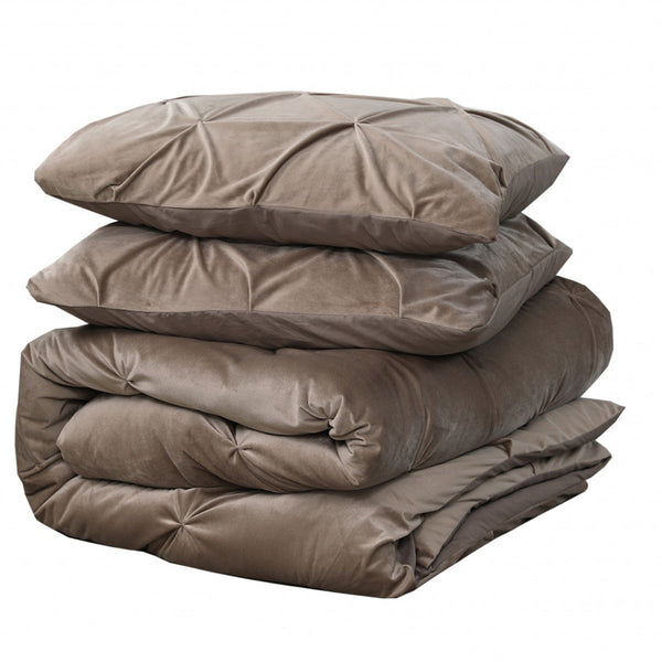 Velvet Pintuck Taupe
