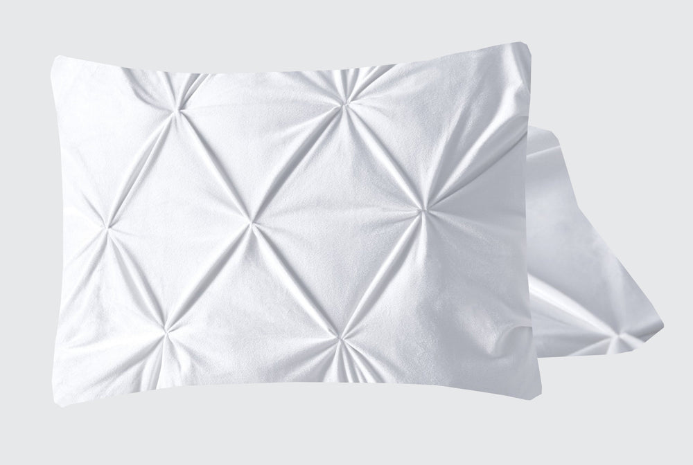 Velvet Pintuck 2pack Kissenbezüge Weiß 60 x 70