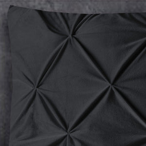 Velvet Pintuck 2pack Kissenbezüge Schwarz 60 x 70