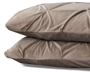Velvet Pintuck 2pack Kissenbezüge Taupe 60 x 70