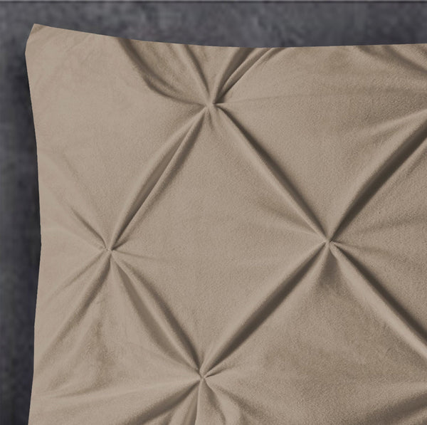 Velvet Pintuck 2pack Kissenbezüge Taupe 60 x 70