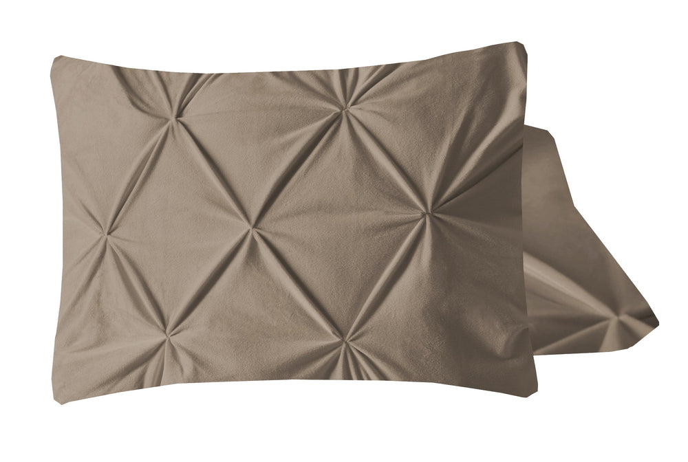 Velvet Pintuck 2pack Kissenbezüge Taupe 60 x 70
