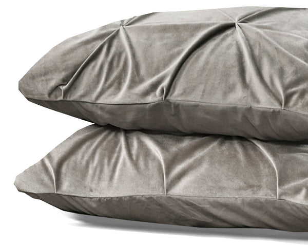 Velvet Pintuck 2pack Kissenbezüge Sand 60 x 70