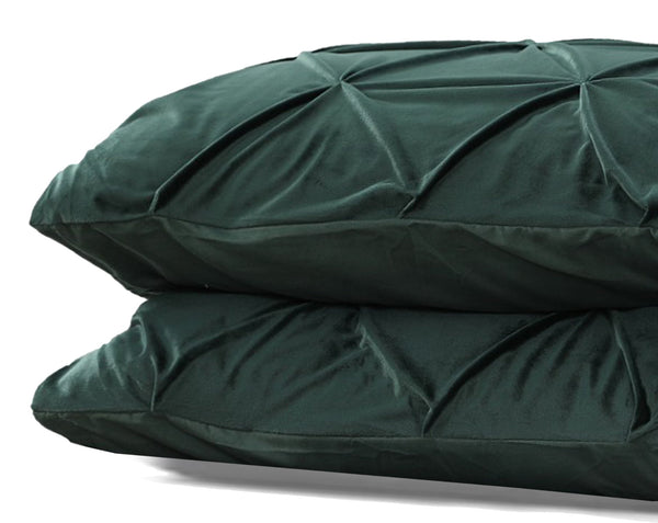 Velvet Pintuck 2pack Kissenbezüge Grün 60 x 70