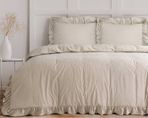 Bettbezug - Ruffles Taupe