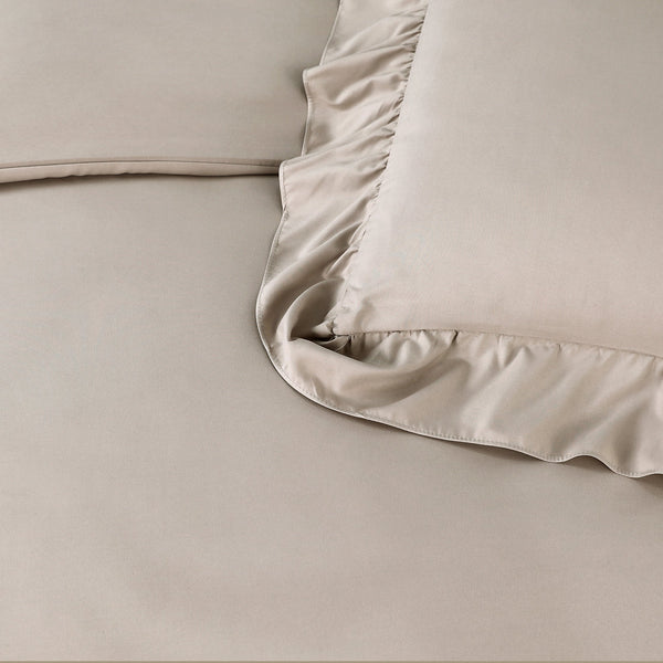 Bettbezug - Ruffles Taupe