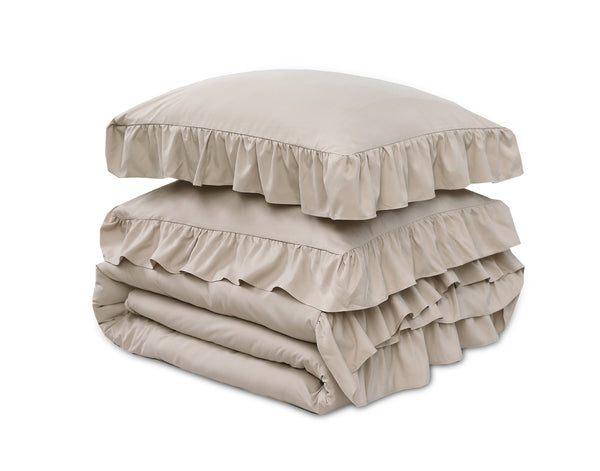 Bettbezug - Ruffles Taupe