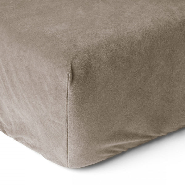Velvet hoeslaken Taupe/Grau