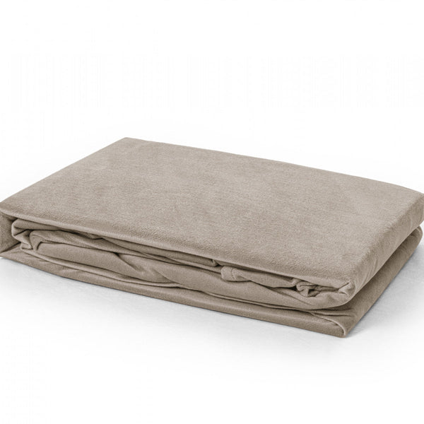 Velvet hoeslaken Taupe/Grau