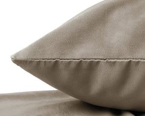 Velvet 2 in 1 Kissenbezüge Taupe/Grau 60 x 70