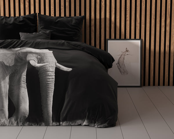 Bettbezug - Elephant Schwarz