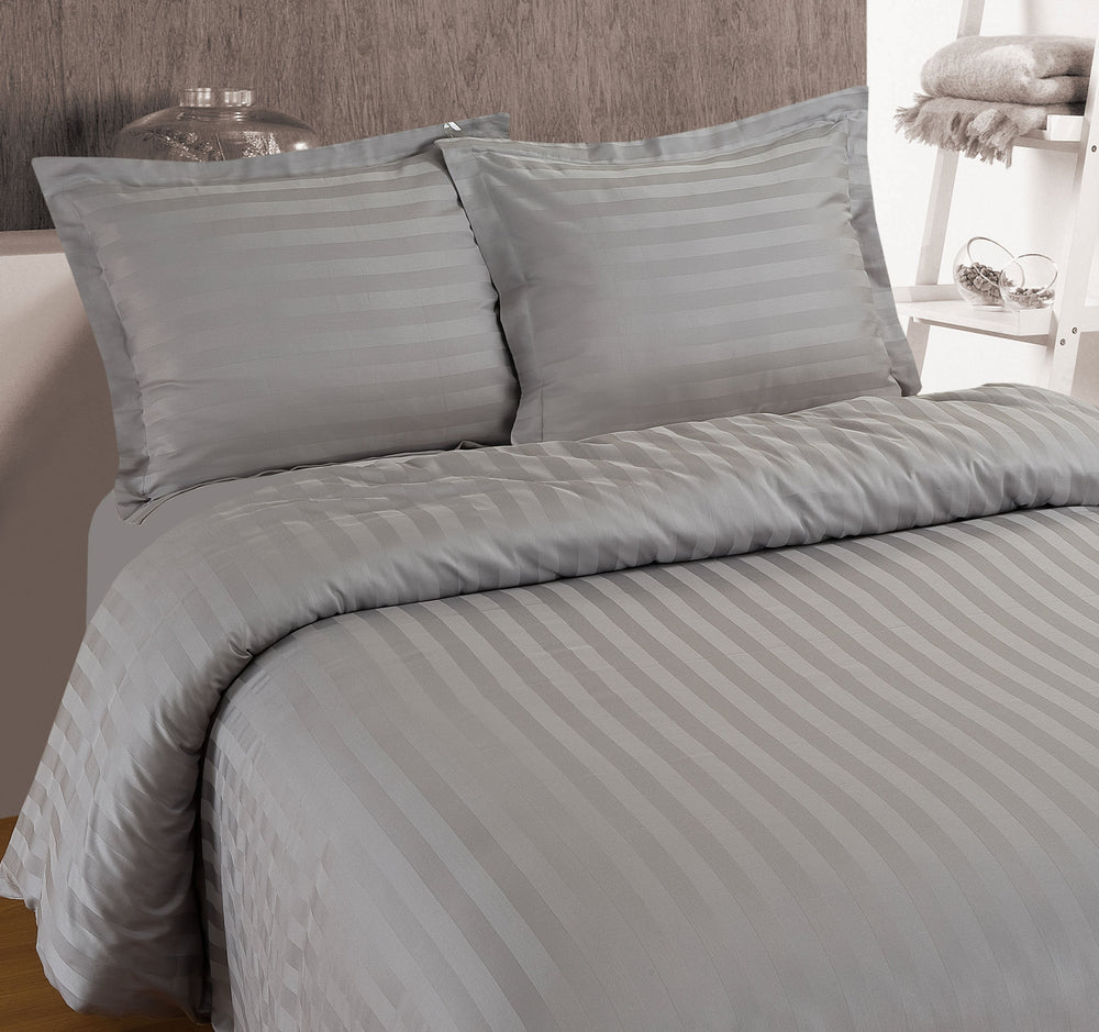 Bettbezug - Hotel Stripe Grau