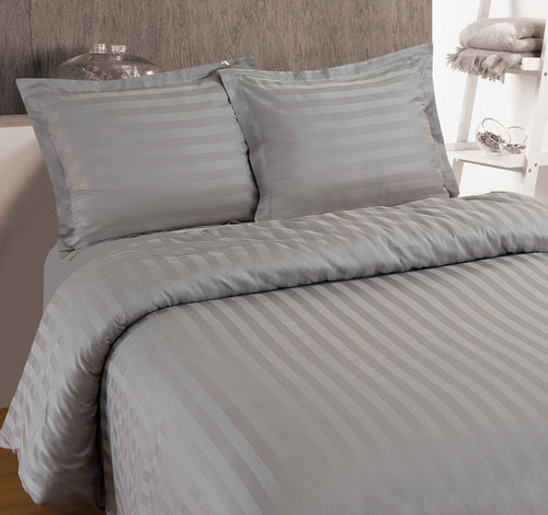 Bettbezug - Hotel Stripe Grau