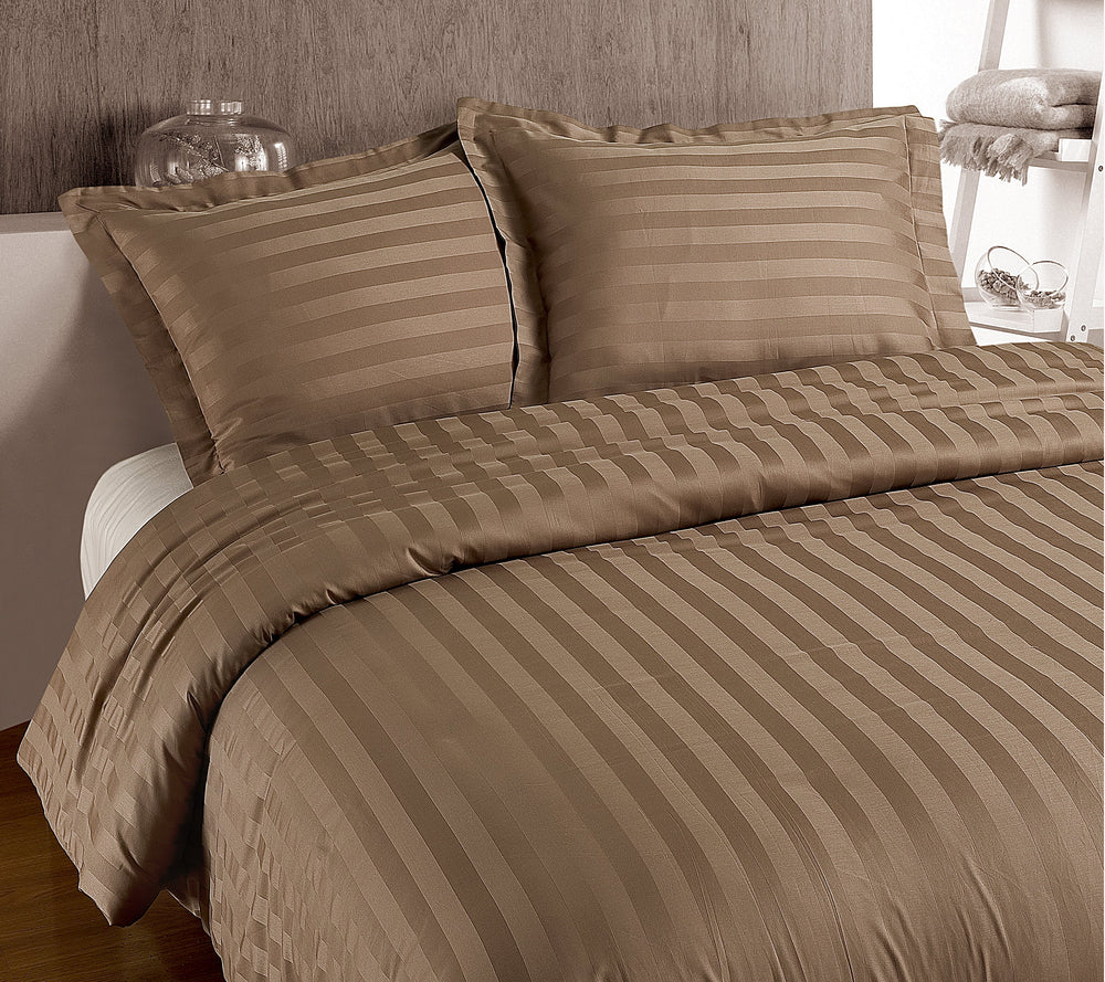 Bettbezug - Hotel Stripe Taupe