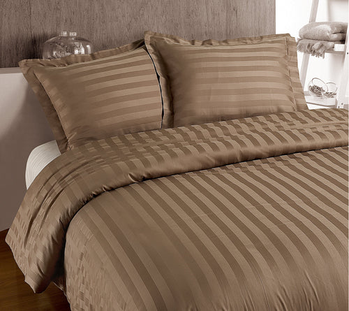 Bettbezug - Hotel Stripe Taupe