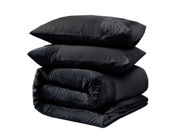 Bettbezug - Velvet Crossline Schwarz