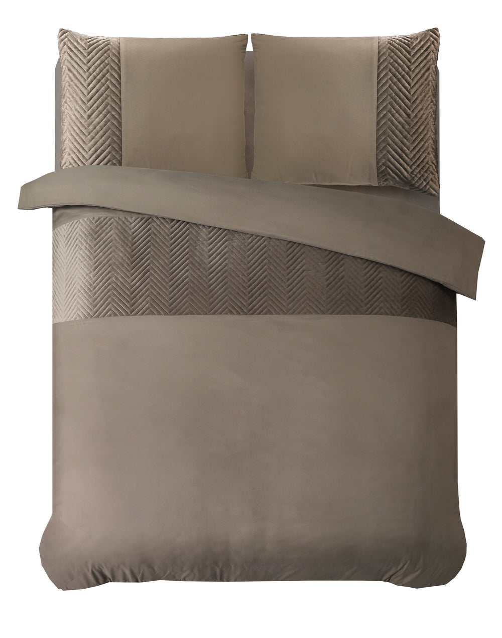 Bettbezug - Velvet Crossline Taupe