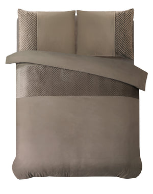 Bettbezug - Velvet Crossline Taupe