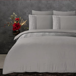 Bettbezug - Velvet Crossline Sand/Grau