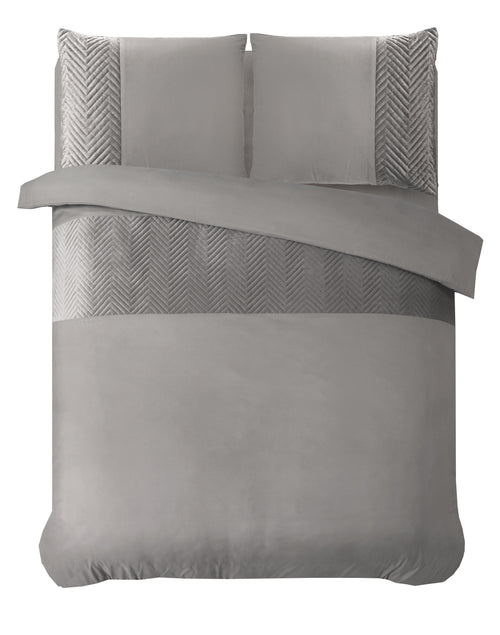 Bettbezug - Velvet Crossline Sand/Grau
