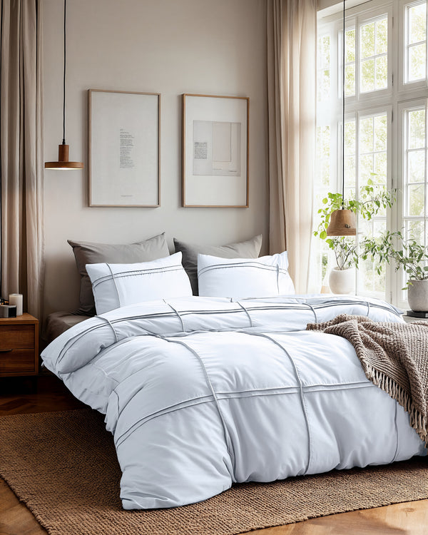 Bettbezug - Washed Tufted Weiß