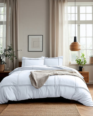 Bettbezug - Washed Tufted Weiß
