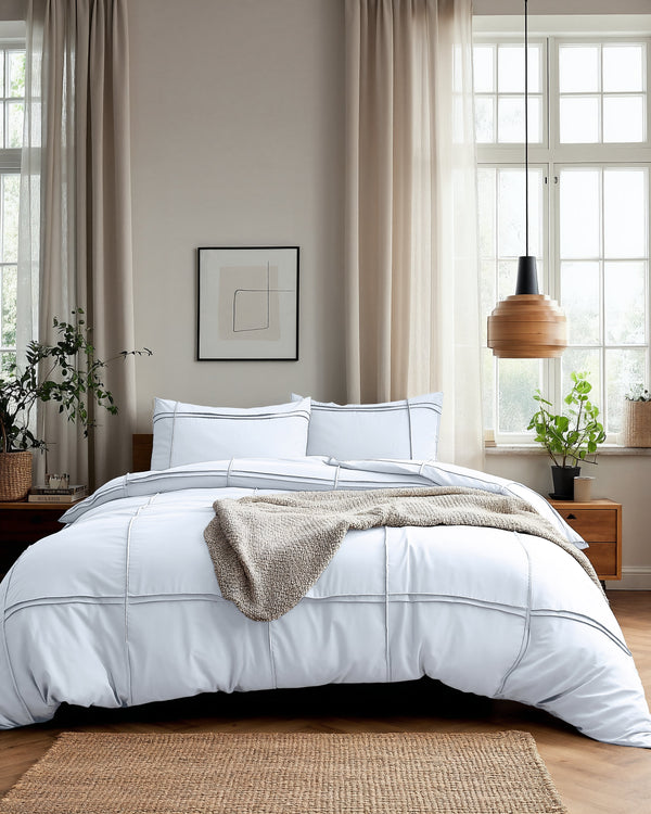 Bettbezug - Washed Tufted Weiß