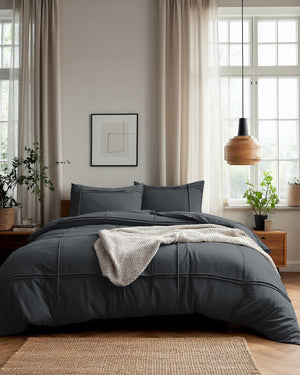 Bettbezug - Washed Tufted Anthrazit