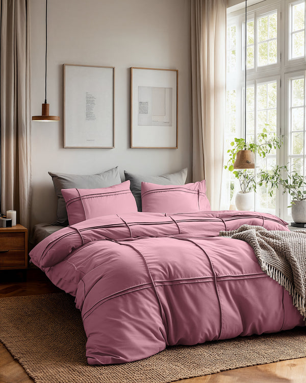 Bettbezug - Washed Tufted Altrosa