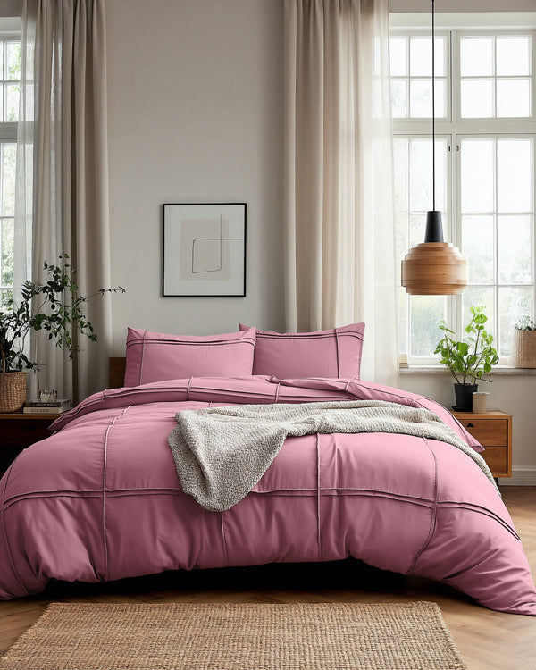 Bettbezug - Washed Tufted Altrosa