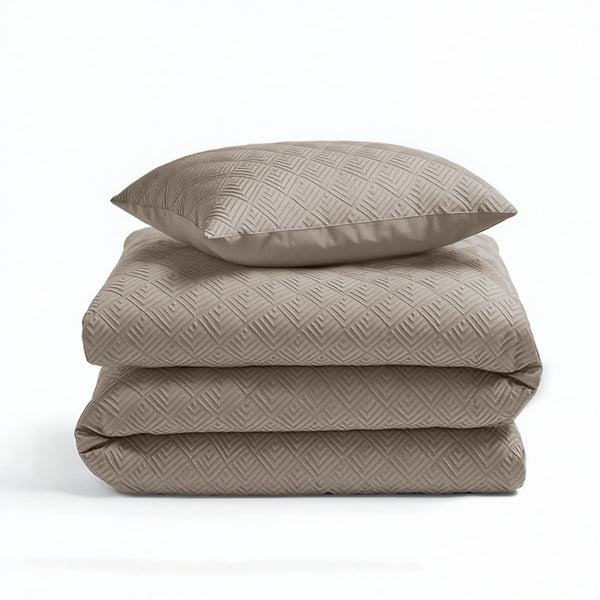 Bettbezug - Milano 3D Taupe/Grau