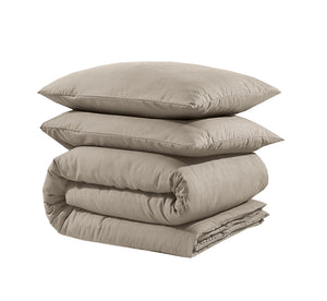 Bettbezug - Leaves 3D Taupe/Grau