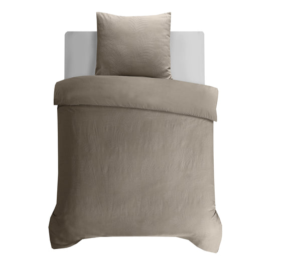 Bettbezug - Leaves 3D Taupe/Grau