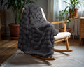 Pom Rabbit Fur plaid Anthrazit 150 x 200