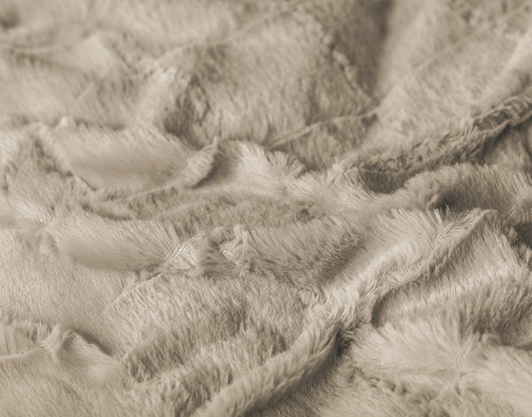 Bettbezug - Faux Fur Check Beige