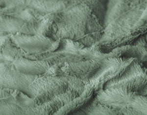 Bettbezug - Faux Fur Check Dunkelgrün