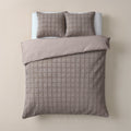 Bettbezug - Faux Fur Check Taupe
