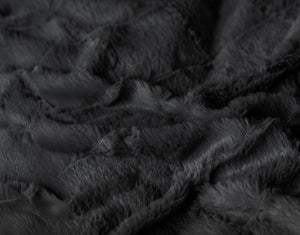 Bettbezug - Faux Fur Check Schwarz
