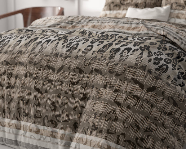Bettbezug - Tiger Leopard Taupe