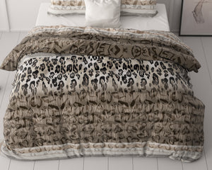 Bettbezug - Tiger Leopard Taupe