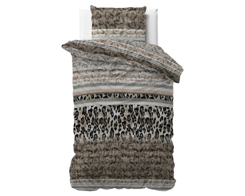 Bettbezug - Tiger Leopard Taupe