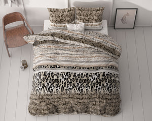 Bettbezug - Tiger Leopard Taupe