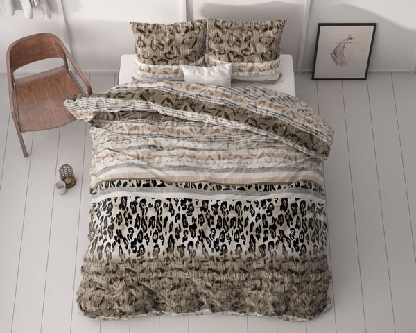 Bettbezug - Tiger Leopard Taupe
