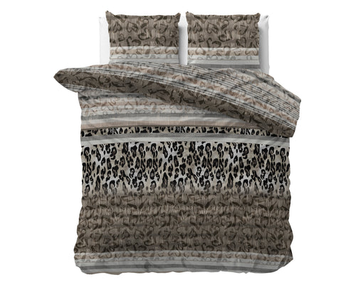 Bettbezug - Tiger Leopard Taupe