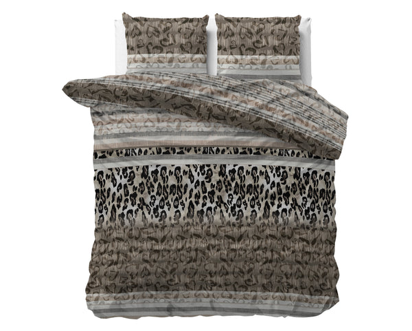 Bettbezug - Tiger Leopard Taupe