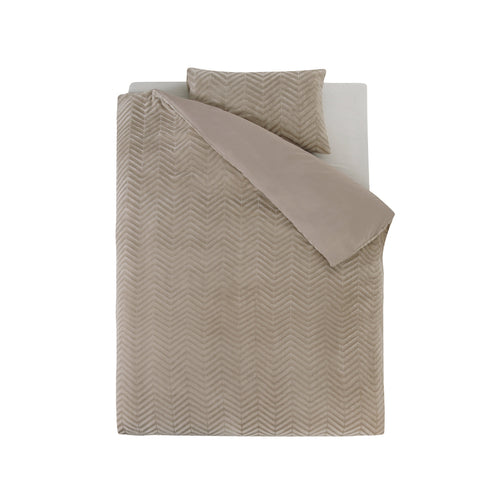 Bettbezug - Chevron Teddy Taupe