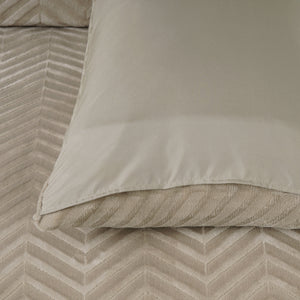 Bettbezug - Chevron Teddy Taupe